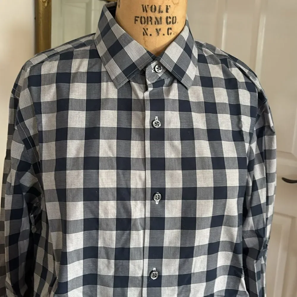 Never Worn! Banana Republic Dress Shirt Button Down Plaid Size Large
